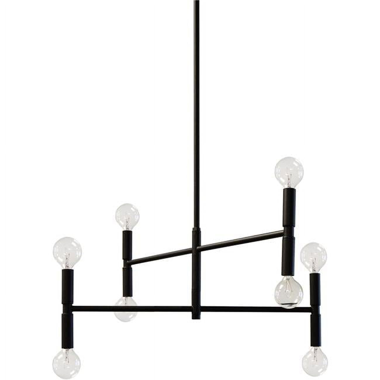 18 in. Ava 8 Light Incandescent Chandelier, Matte Black -  StarBrite, ST4412717