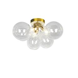 Picture of Dainolite CMT-143FH-CLR-AGB 3 Light Halogen Flush Mount&#44; Aged Brass with Clear Glass