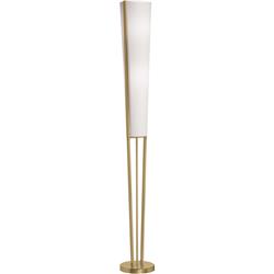 Picture of Dainolite 83323F-AGB 2 Light Incandescent Floor Lamp, Aged Brass with White Shade