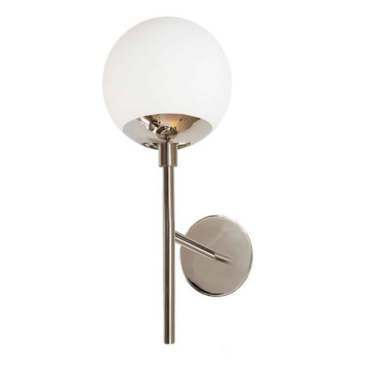 Picture of Dainolite DAY-161W-PC 1 Light Halogen Polished Chrome Wall Sconce with White Glass