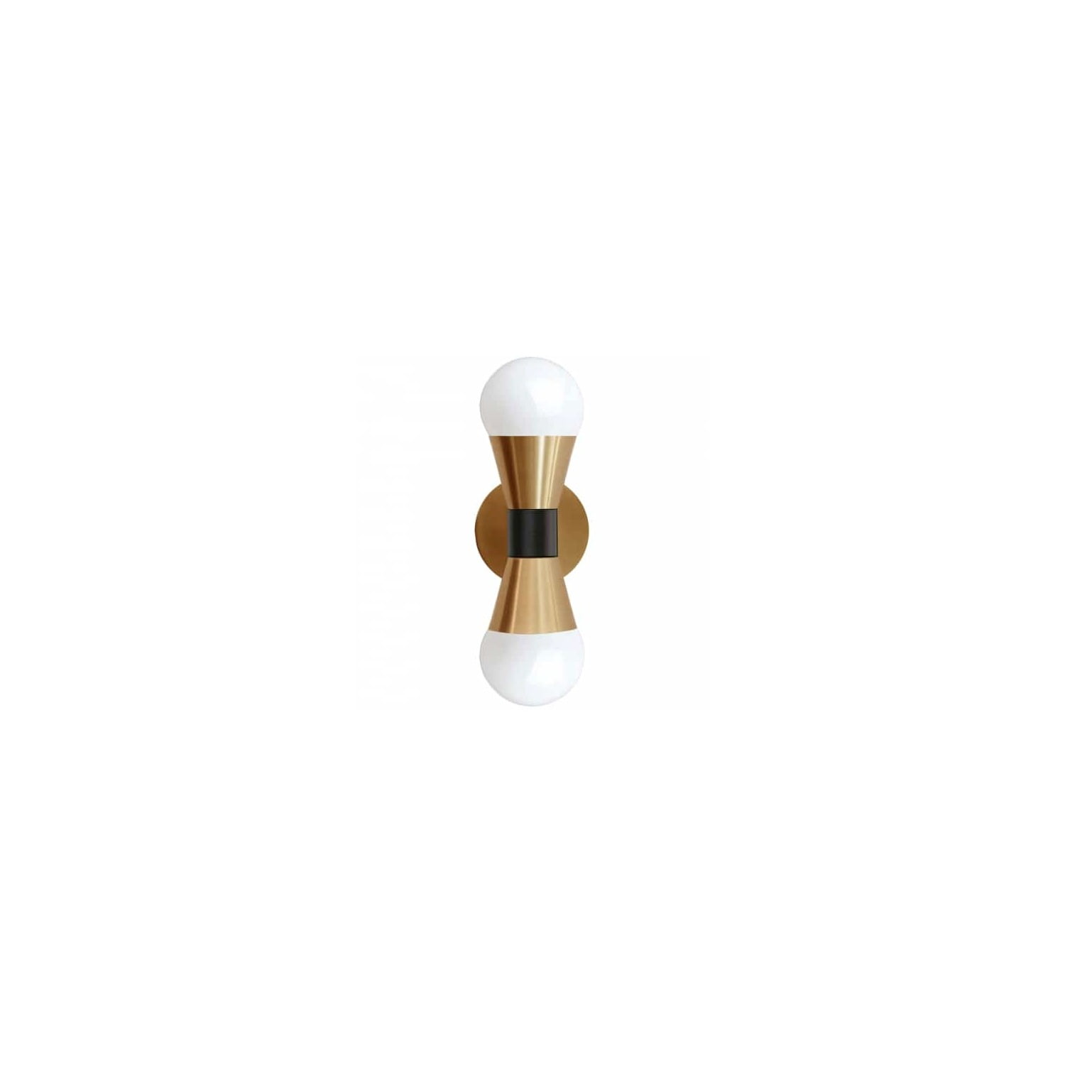 Picture of Dainolite FOR-72W-AGB-MB 2 Light Incandescent Wall Sconce&#44; Aged Brass & Matte Black