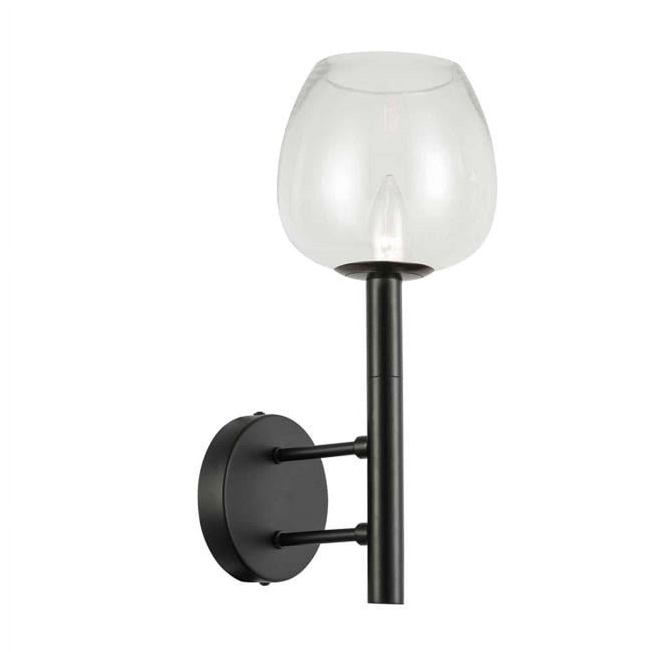 Picture of Dainolite NOR-91W-MB-CLR 1 Light Incandescent Wall Sconce, Matte Black with Clear Glass