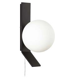 Picture of Dainolite VMT-51W-MB 1 Light Halogen Wall Sconce, Matte Black with Opal White Glass
