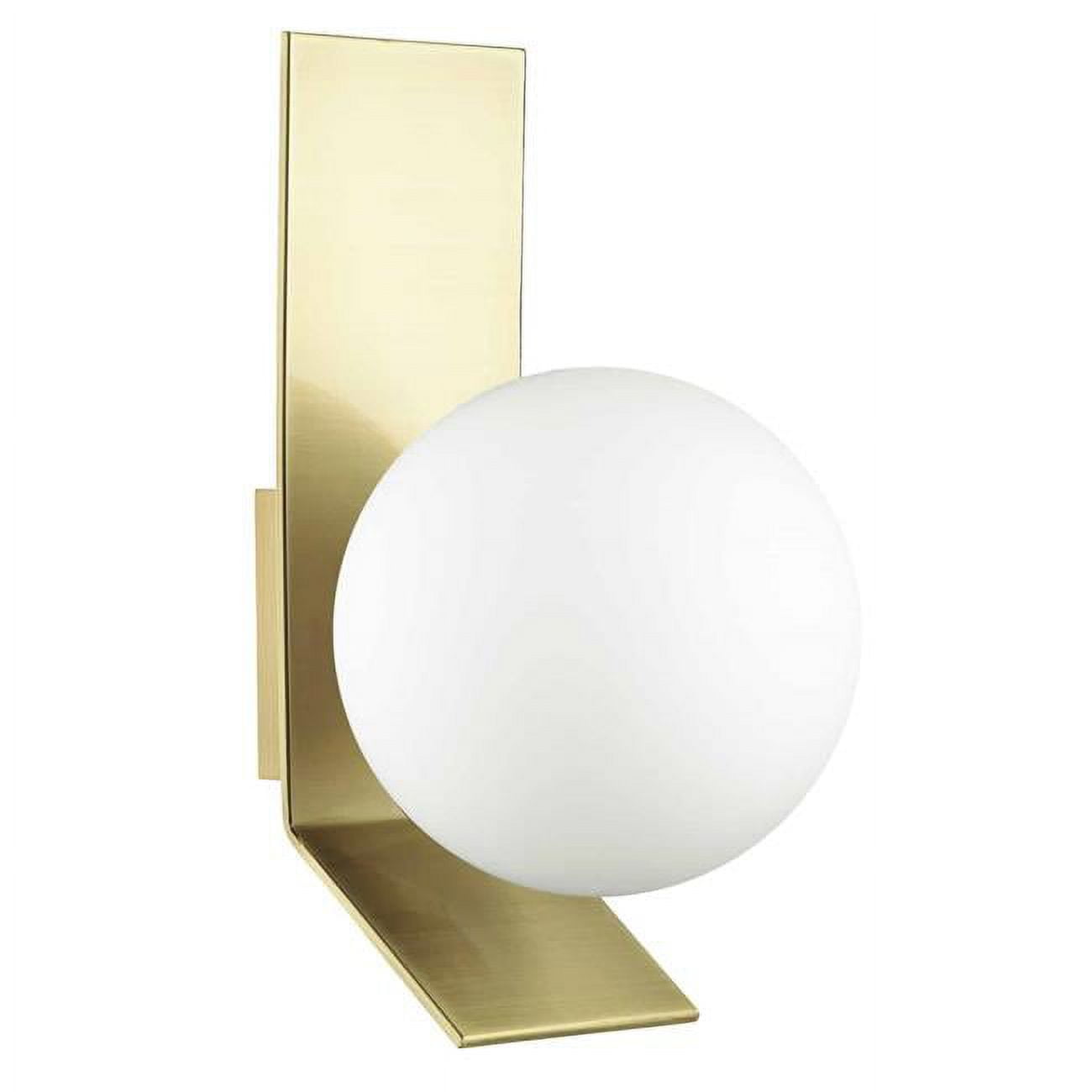 Picture of Dainolite VMT-81W-AGB 1 Light Halogen Wall Sconce, Aged Brass with Opal White Glass