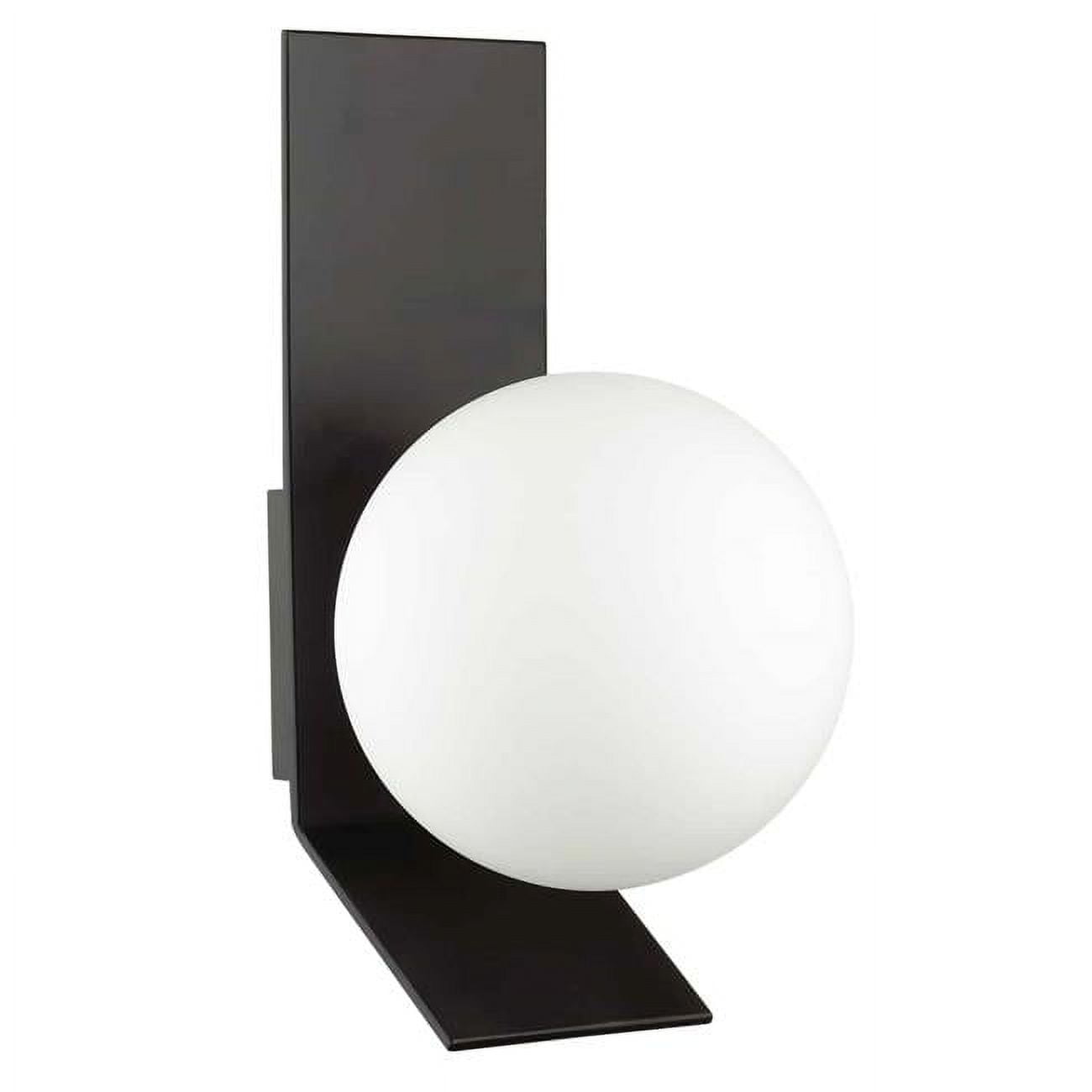 Picture of Dainolite VMT-81W-MB 1 Light Halogen Wall Sconce&#44; Matte Black with Opal White Glass