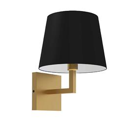 Picture of Dainolite WHN-91W-AGB-BK 1 Light Incandescent Wall Sconce, Aged Brass with Black Shade