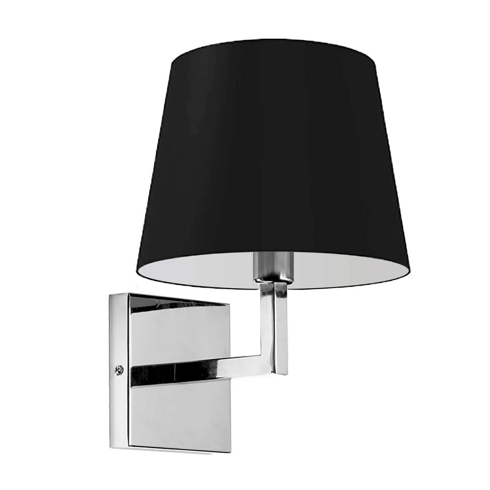 Picture of Dainolite WHN-91W-PC-BK 1 Light Incandescent Wall Sconce, Polished Chrome with Black Shade