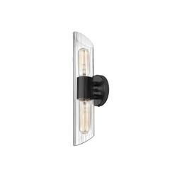 Picture of Dainolite SAM-162W-MB Matte Black Vanity 2 Light with Clear Fluted Glass