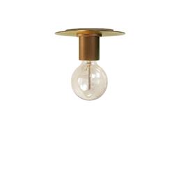 Picture of Dainolite RSW-61FH-AGB 1 Light Incandescent Flush Mount, Aged Brass