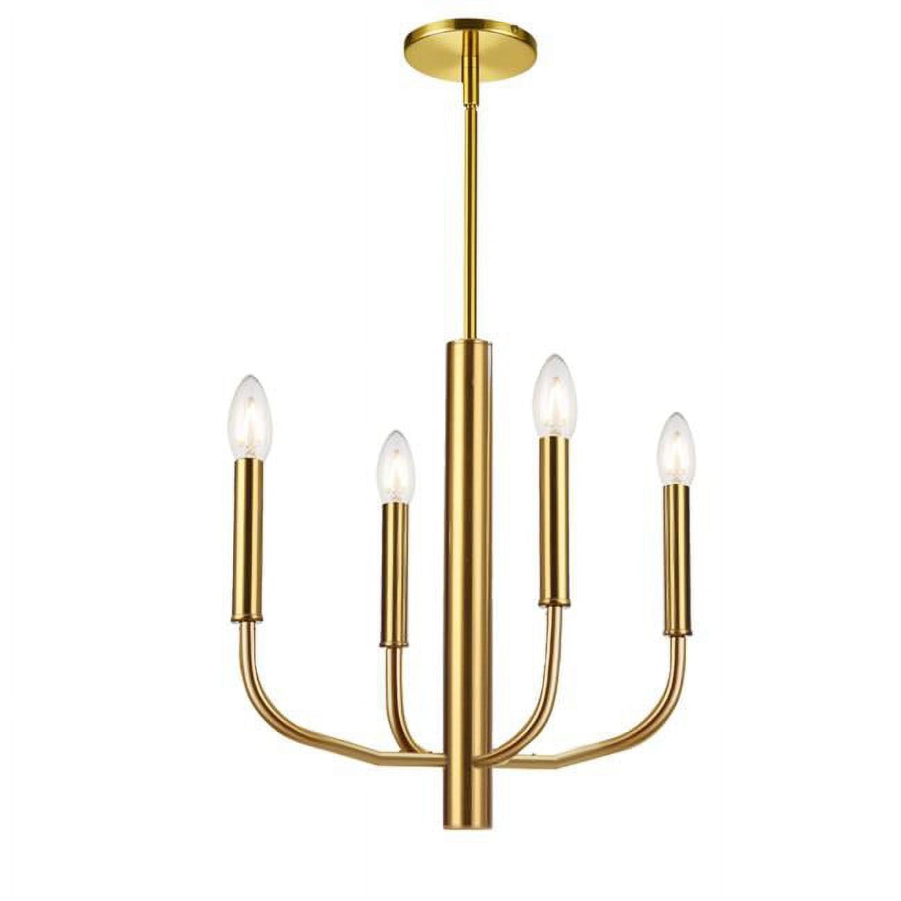 Incandescent Candlestick Chandelier with Four Light, Aged Brass -  StarBrite, ST2942885