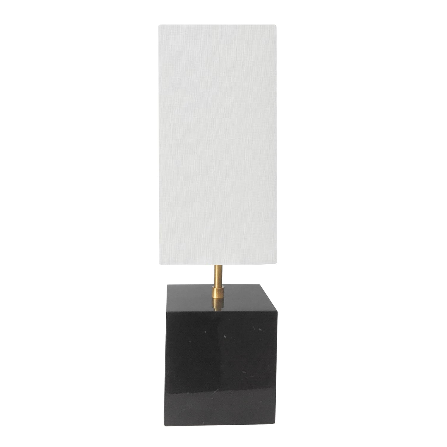 Picture of Dainolite TOD-221T-BK-AGB Todd 1 Light Incandescent Table Lamp&#44; Black & Aged Brass White Shade