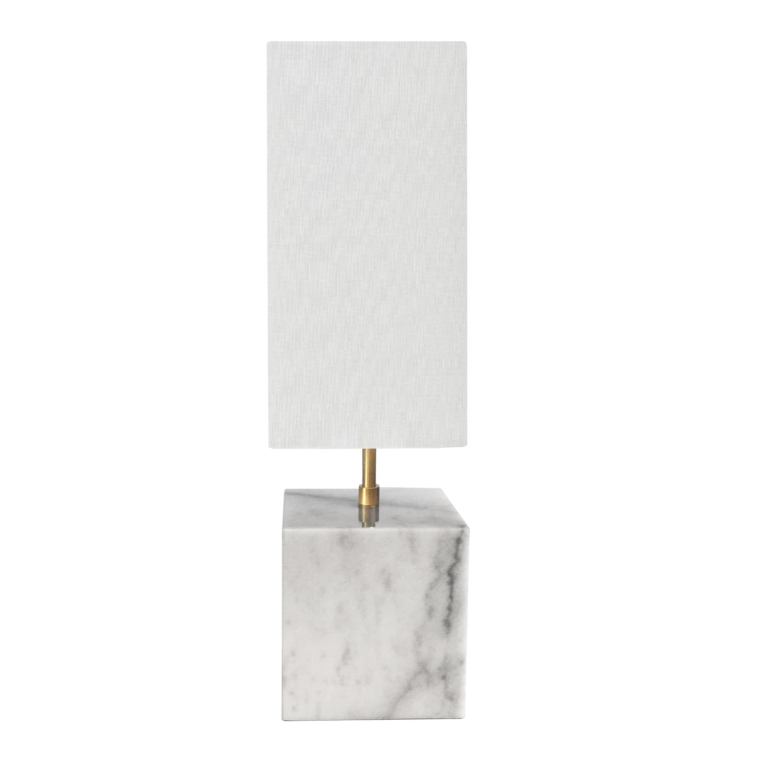 Picture of Dainolite TOD-221T-WH-AGB Todd 1 Light Incandescent Table Lamp&#44; White & Aged Brass White Shade