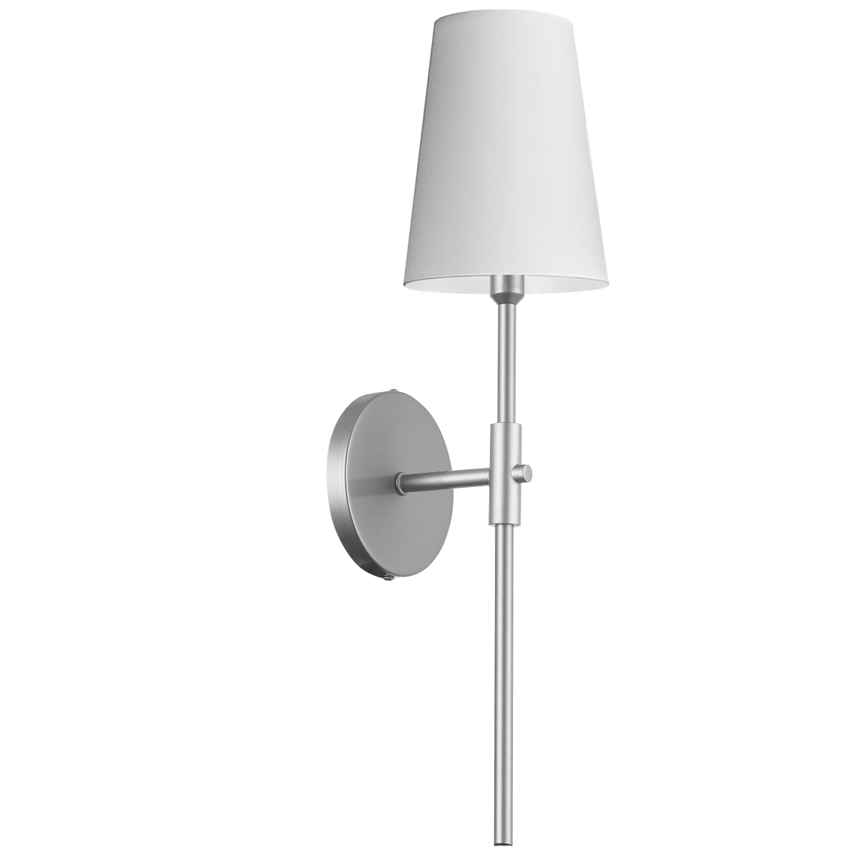 Picture of Dainolite CIN-211W-PC-790 1 Light Incandescent Wall Sconce&#44; Satin Chrome Polished Chrome with White Shade