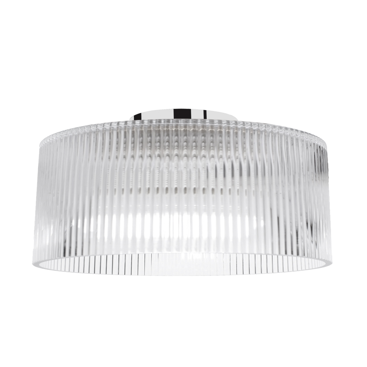 Picture of Dainolite NAD-123FH-PC-FL 11.75 in. Nadine 1 Light Flush Mount Ceiling Light&#44; Polished Chrome