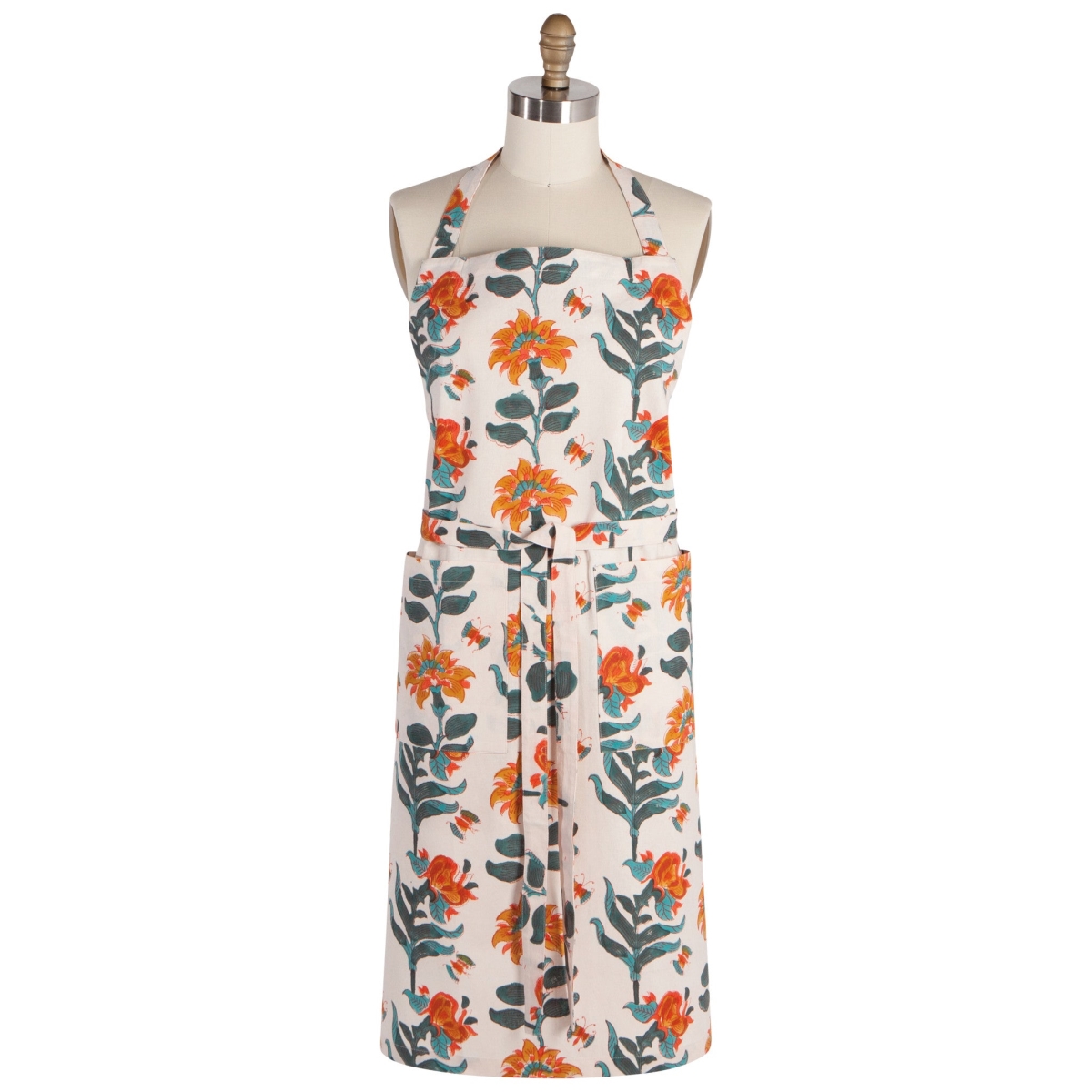 Picture of Danica Brands 5207007 31.5 x 36 in. Marigold Block Print Apron