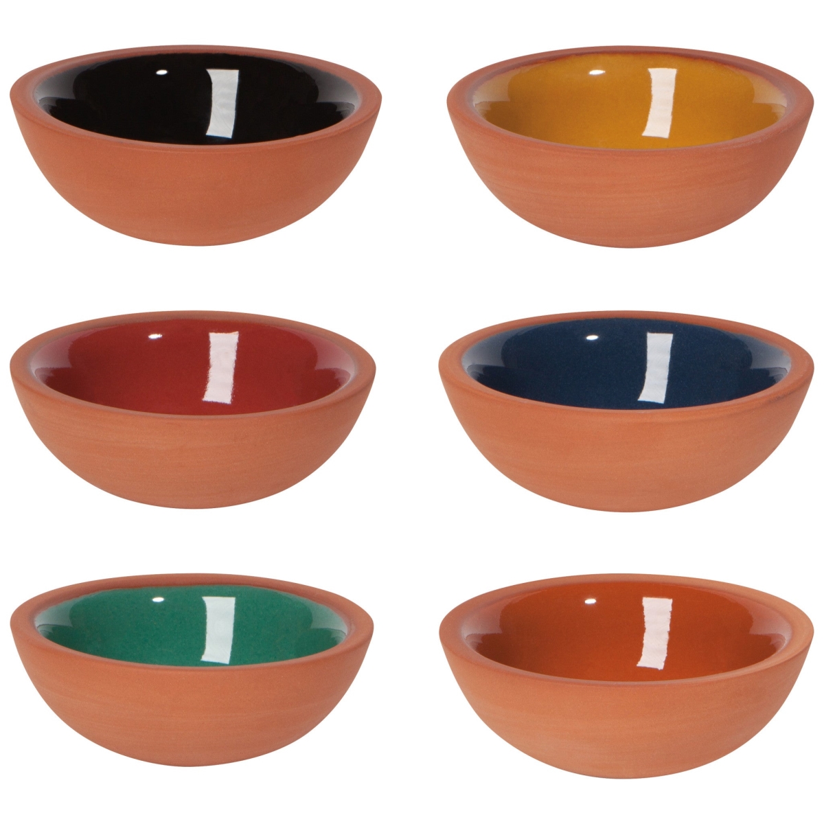 Picture of Danica Brands 5046002 1 oz Kaleidoscope Terracotta Pinch Bowls, Set of 6