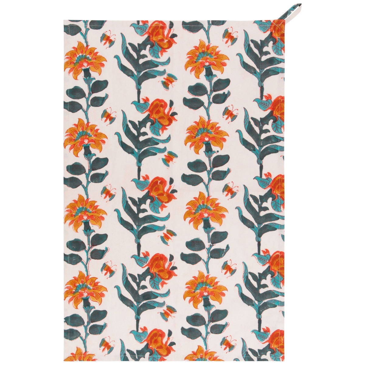 Picture of Danica Brands 2133005 18 x 28 in. Marigold Block Print Dishtowel