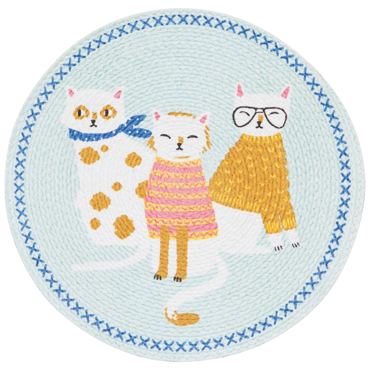 Picture of Danica Brands 1035503 15 in. Feline Fine Braided Placemat