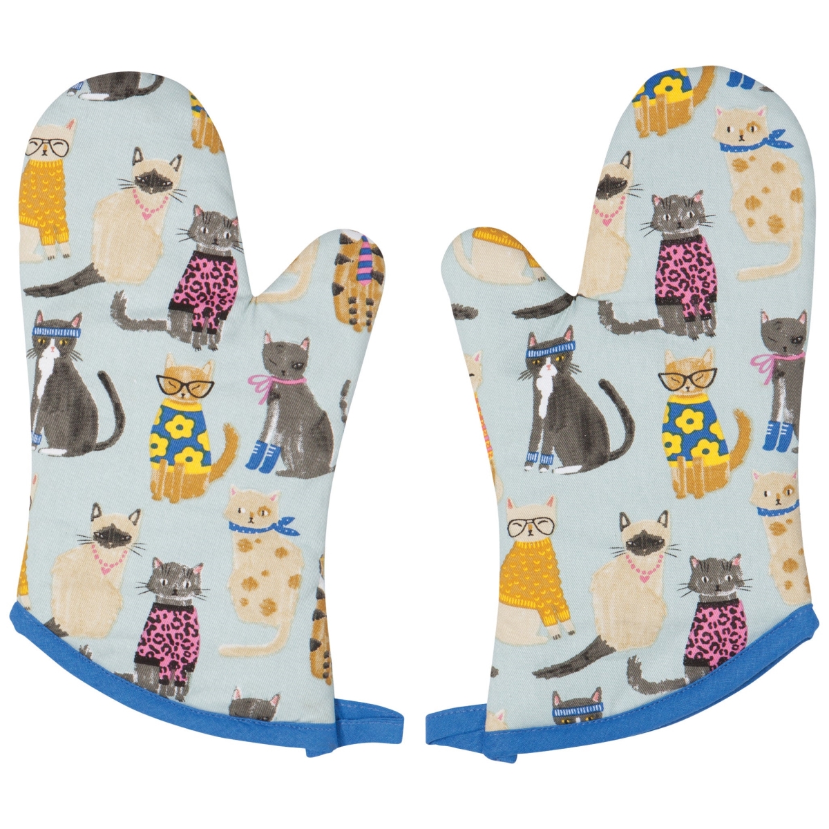 Picture of Danica Brands 2143009 Feline Fine Oven Mitts, Set of 2