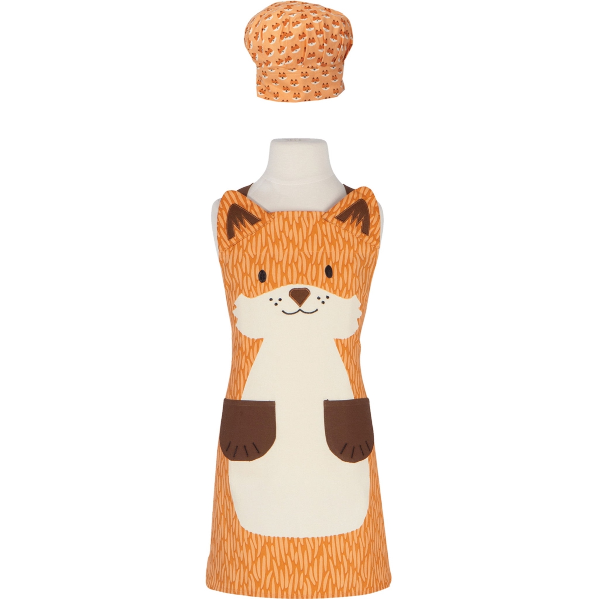 Picture of Danica Brands 2246009 18 x 21 in. Fox Kids Apron & Hat Set