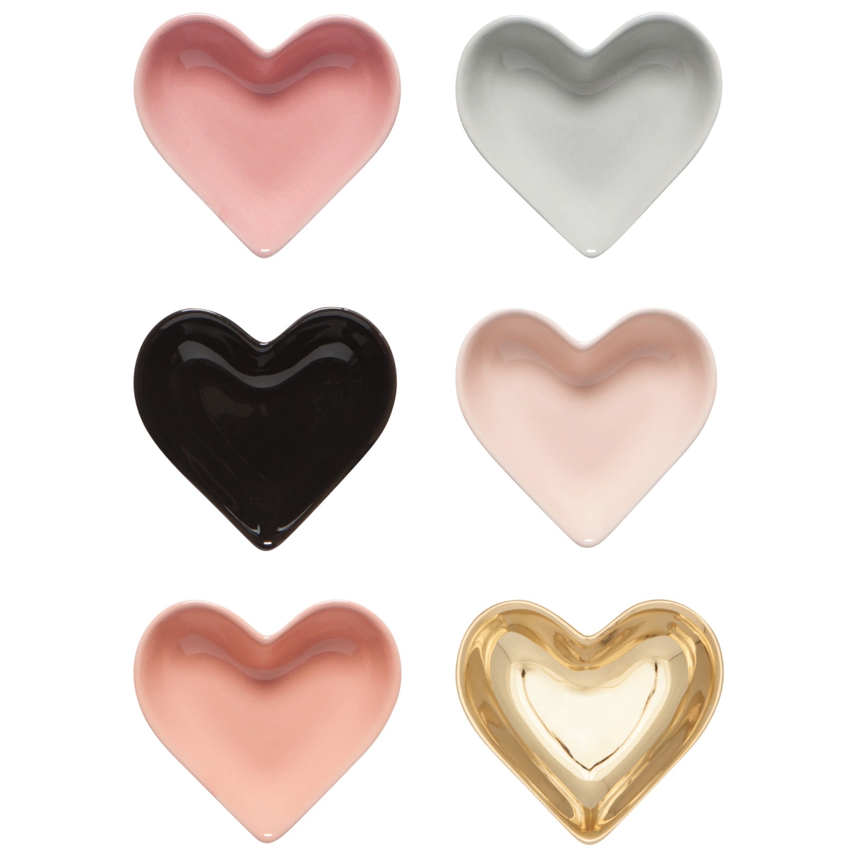 Picture of Danica Brands L163502 1.8 oz Heart Pinch Bowls, Set of 6