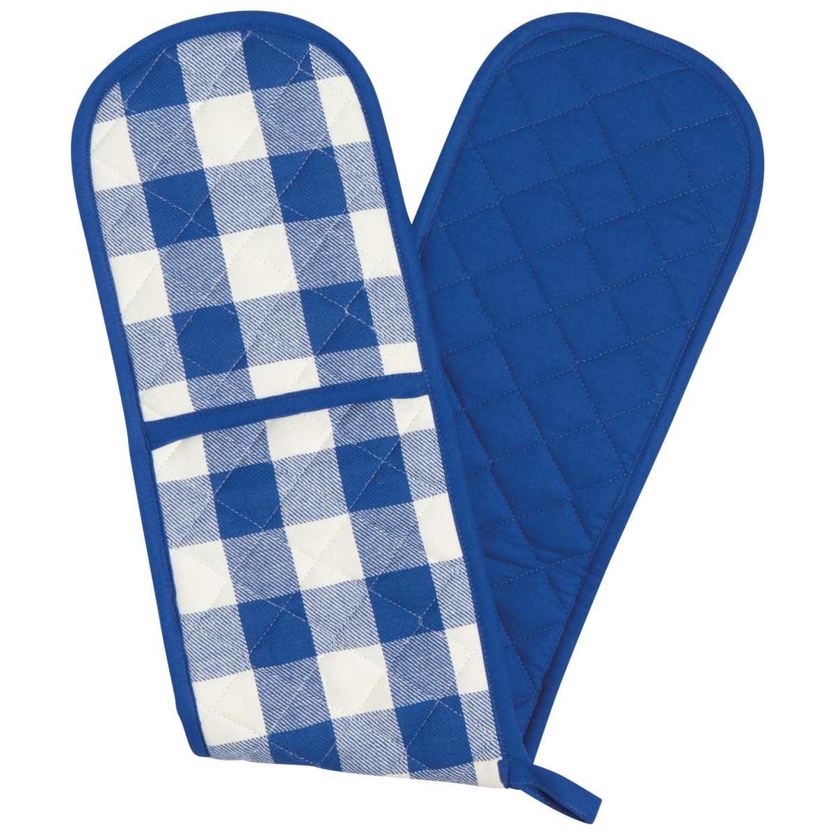 Picture of Danica Brands 2170004 7.5 x 36 in. Royal Blue Check Double Oven Mitt