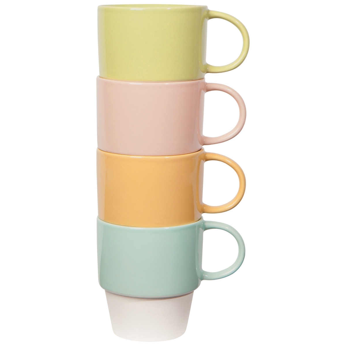 Picture of Danica Brands L171004 12 oz Flora Assorted Color Nesting Mugs, Set of 4