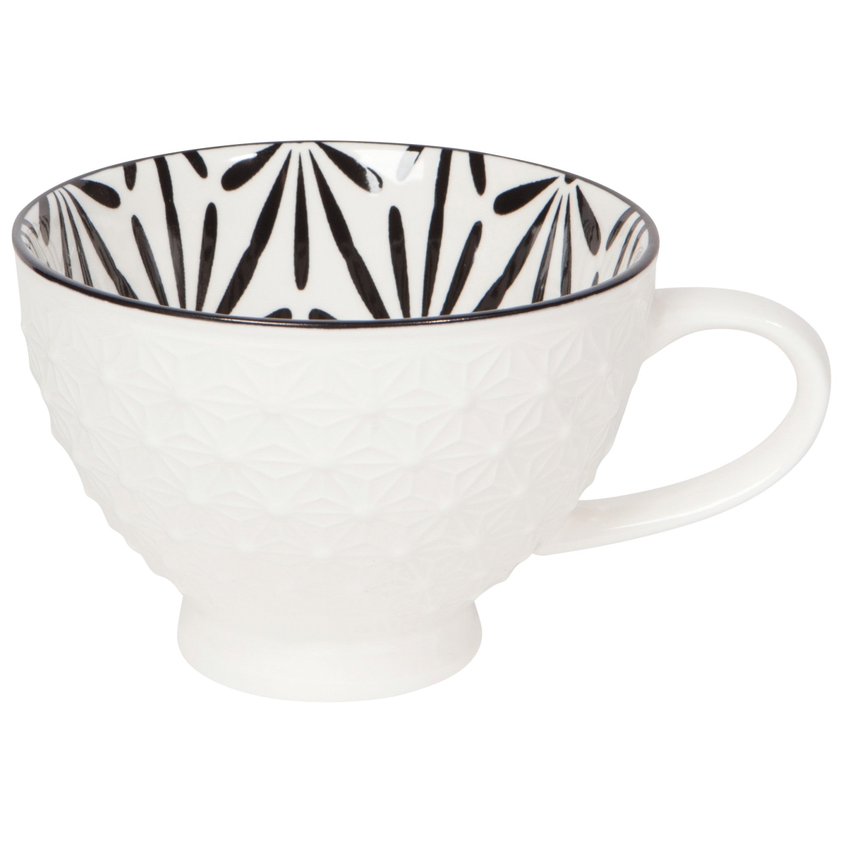Picture of Danica Brands L155007 14 oz White Stamped Latte Mug