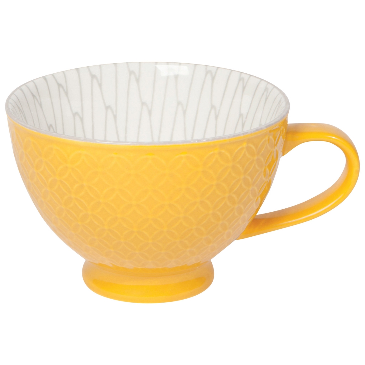 Picture of Danica Brands L155008 14 oz Yellow Stamped Latte Mug