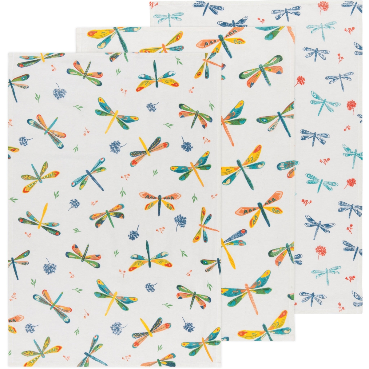 Picture of Danica Brands 2400011 Dragonfly Bakers Floursack Dishtowels, Set of 3