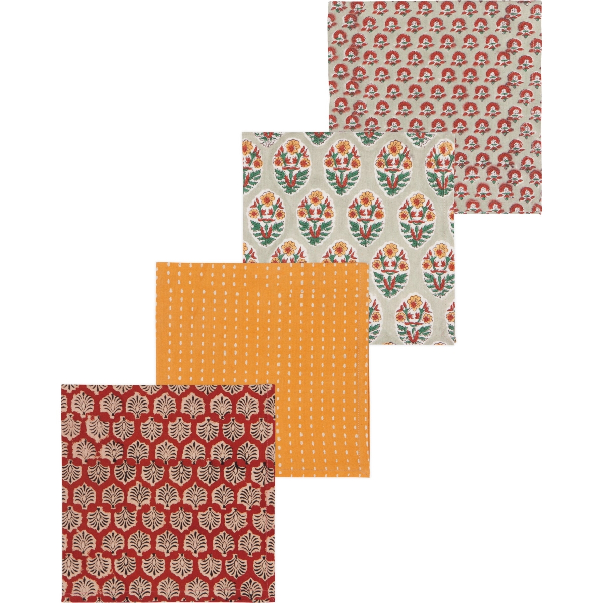 Picture of Danica Brands 1045500 Field Block Print Napkins, Set of 4