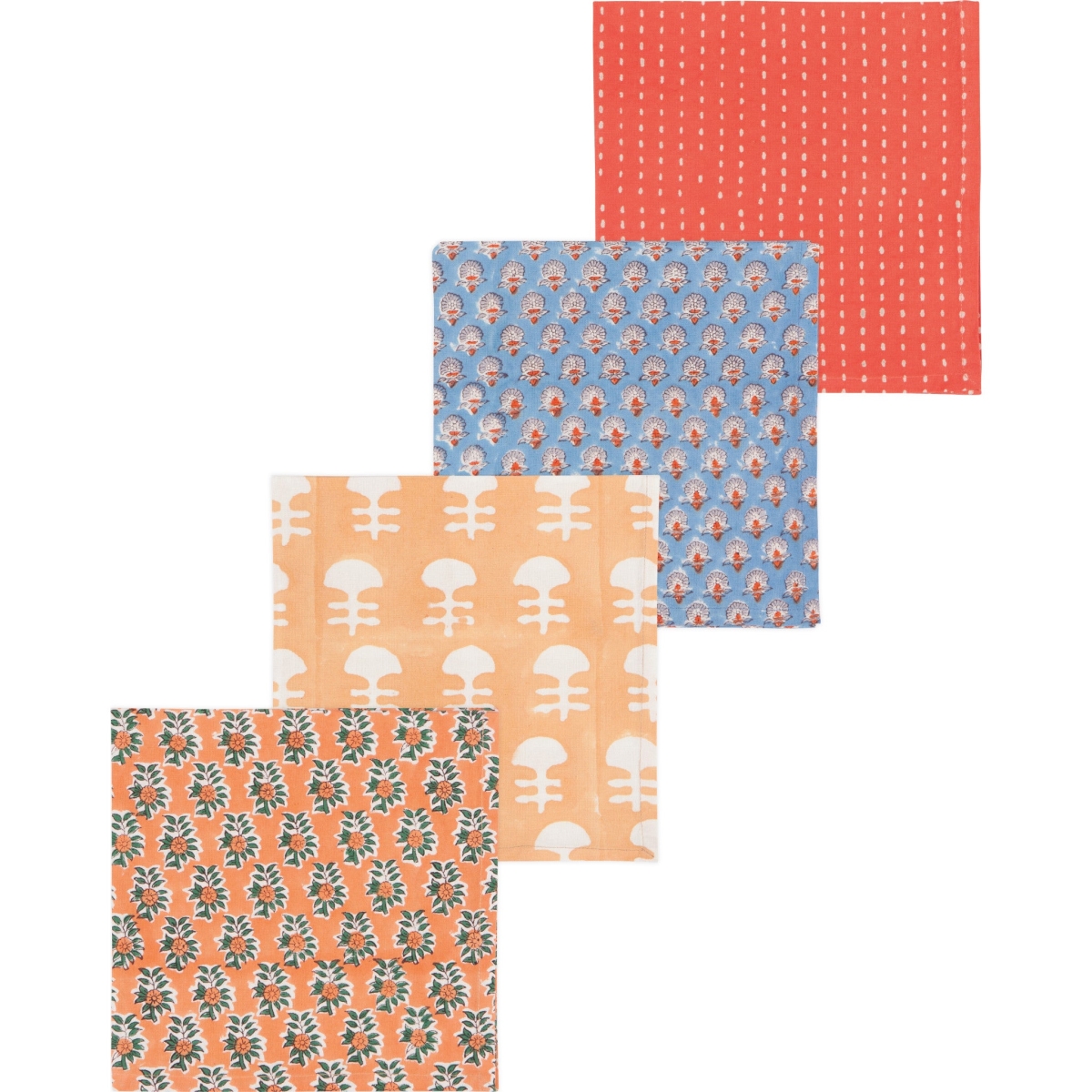 Picture of Danica Brands 1045501 Gather Block Print Napkins, Set of 4