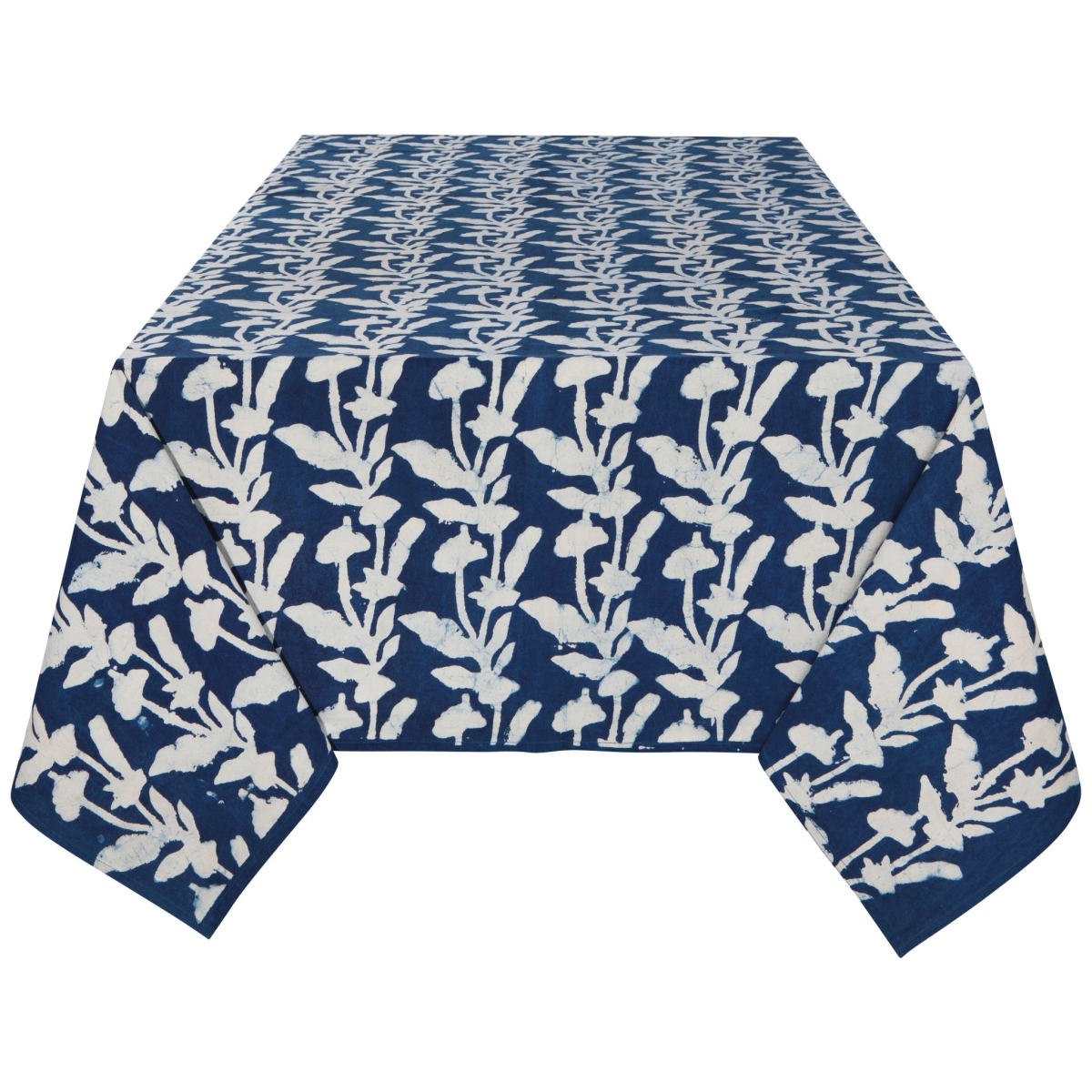 Picture of Danica Brands 1057014 90 x 60 in. Flourish Block Print Tablecloth
