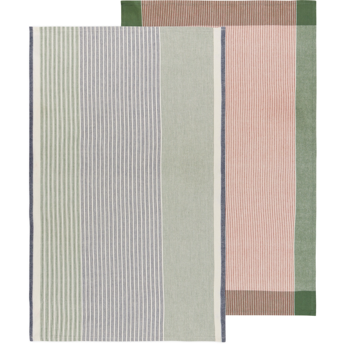 Picture of Danica Brands 2245703 Jade Green Array Stripe Dishtowel, Set of 2