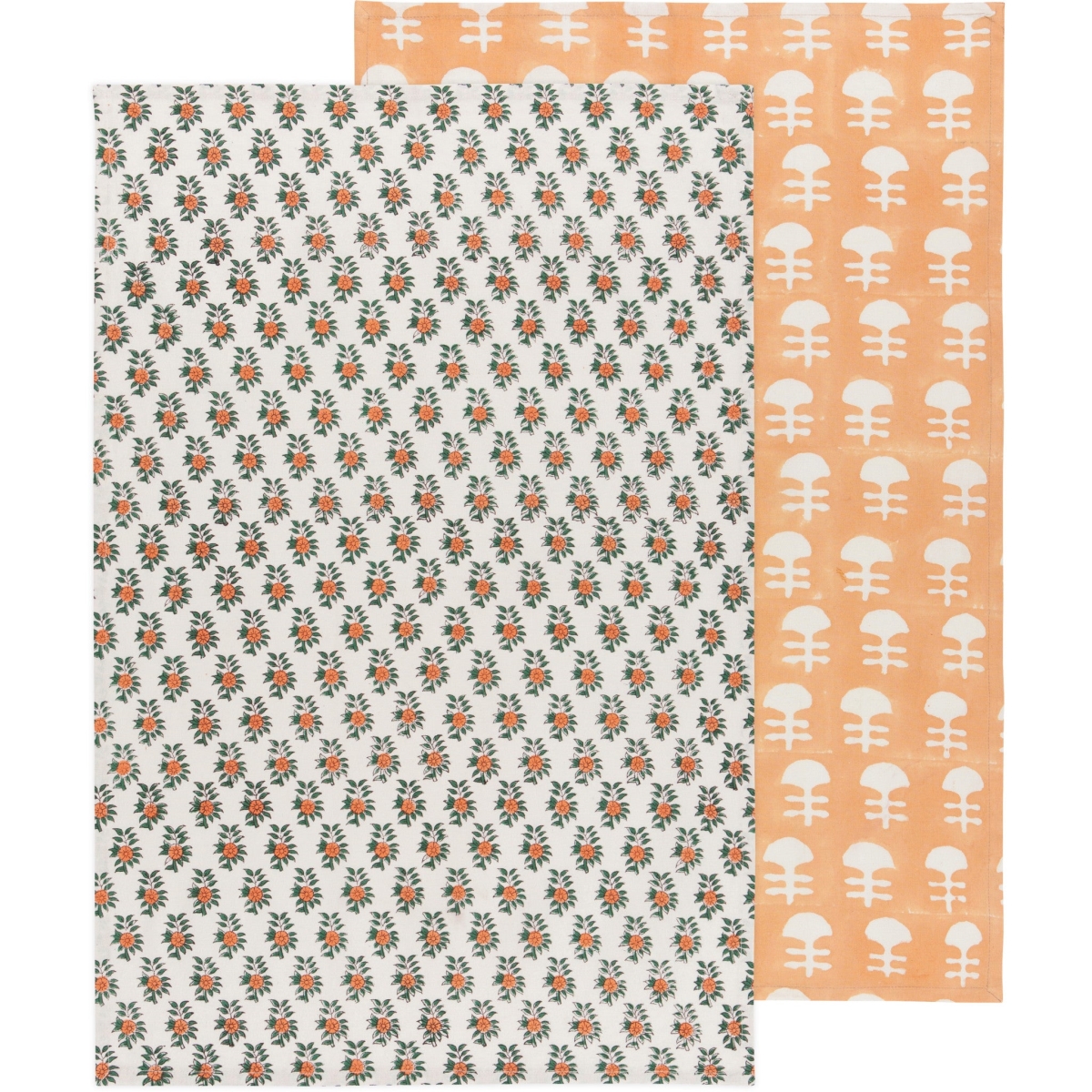 Picture of Danica Brands 2260502 Gather Block Printed Dishtowel, Set of 2