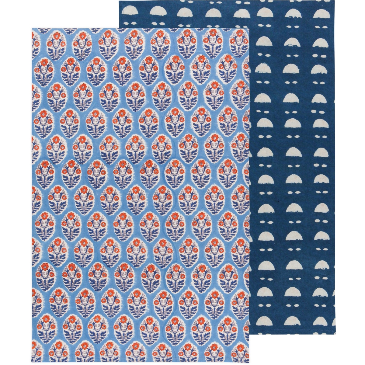 Picture of Danica Brands 2260504 Vista Block Printed Dishtowel, Set of 2