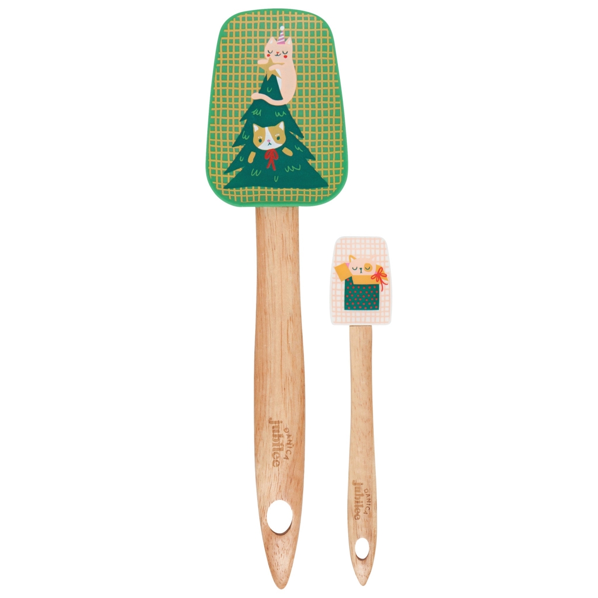 Picture of Danica Brands JBT1075D Let It Meow Christmas Spoonulas - Set of 2