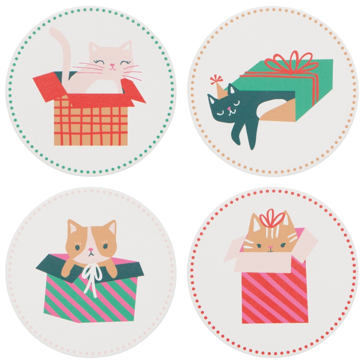 Picture of Danica Brands JCO1462D Let It Meow Soak Up Coasters, Set of 4