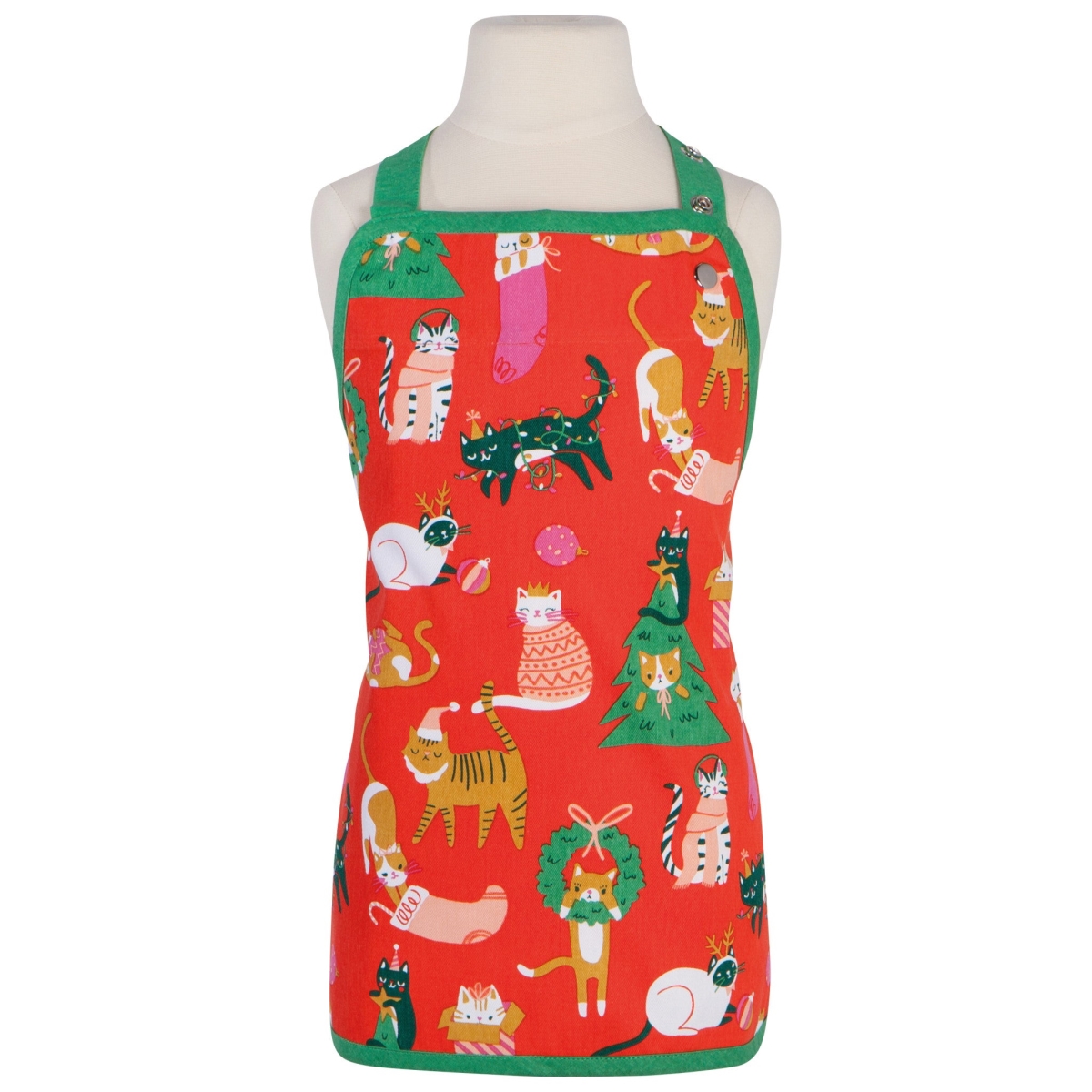 Picture of Danica Brands JKA1073D 18 x 18 in. Let It Meow Christmas Kids Apron
