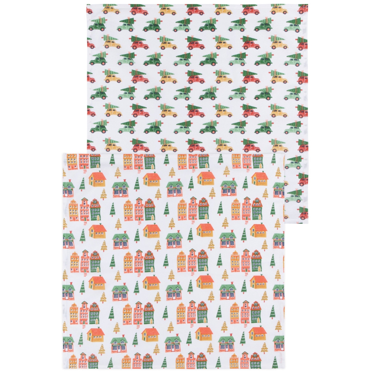 Picture of Danica Brands JKT1049D Candy Cane Lane Christmas Floursack Dishtowels, Set of 2