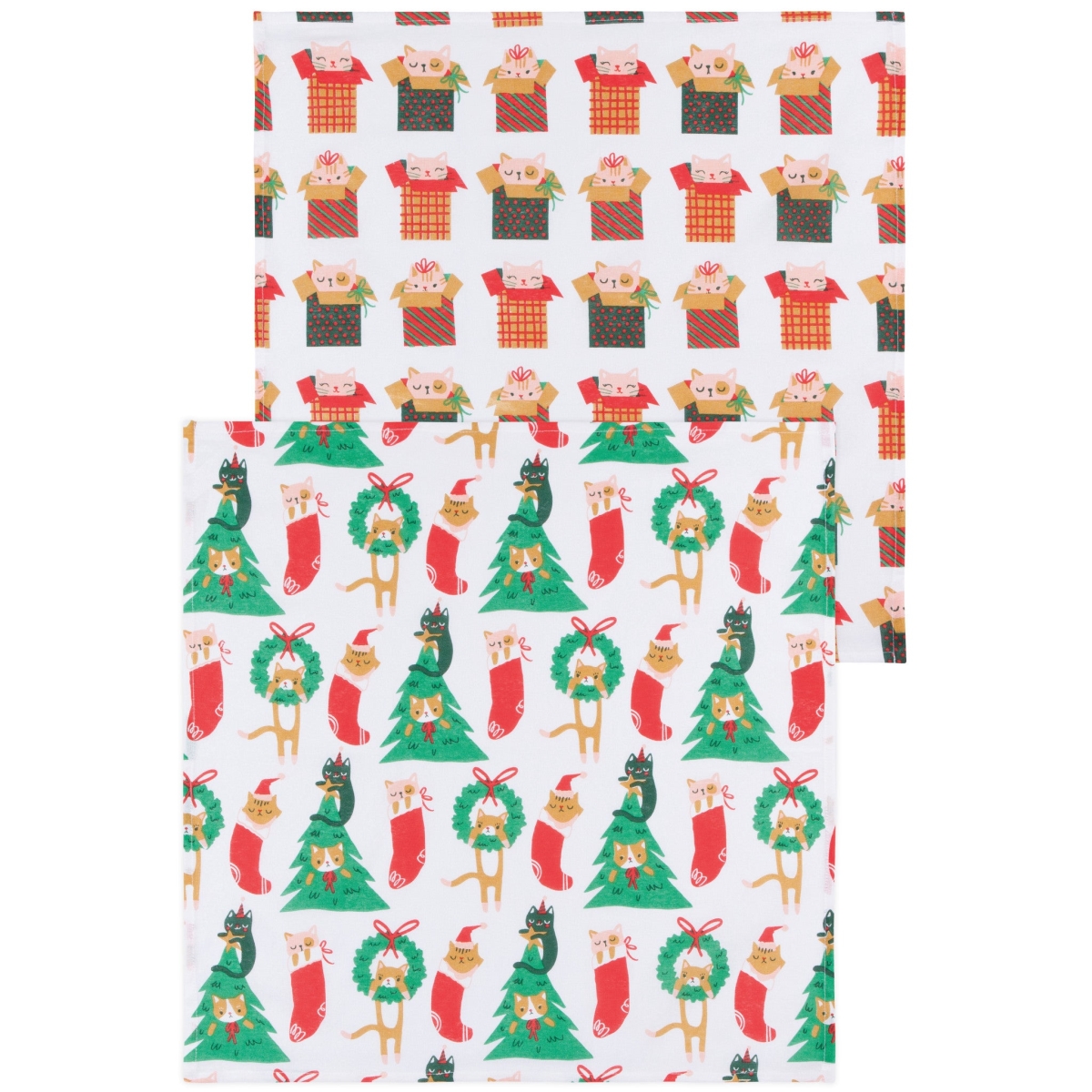 Picture of Danica Brands JKT1121D Let It Meow Christmas Floursack Dishtowels, Set of 2