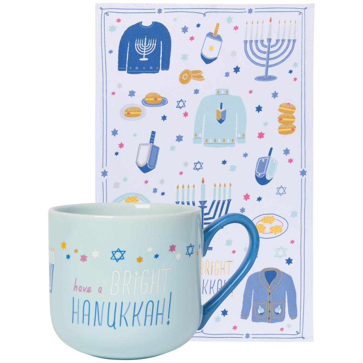 Picture of Danica Brands JMG1132D Bright Hanukkah Mug & Dishtowel - Set of 2