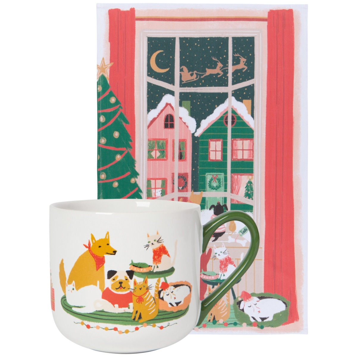 Picture of Danica Brands JSV1308D Waiting for Santa Christmas Mug & Dishtowel - Set of 2