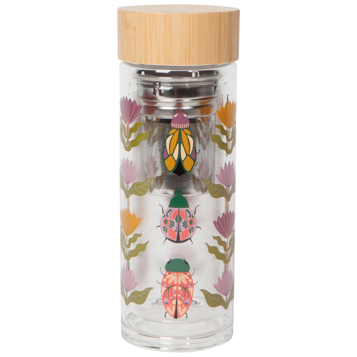 Picture of Danica Brands DWB1312D 12 oz Amulet Glass Tea Infuser Bottle