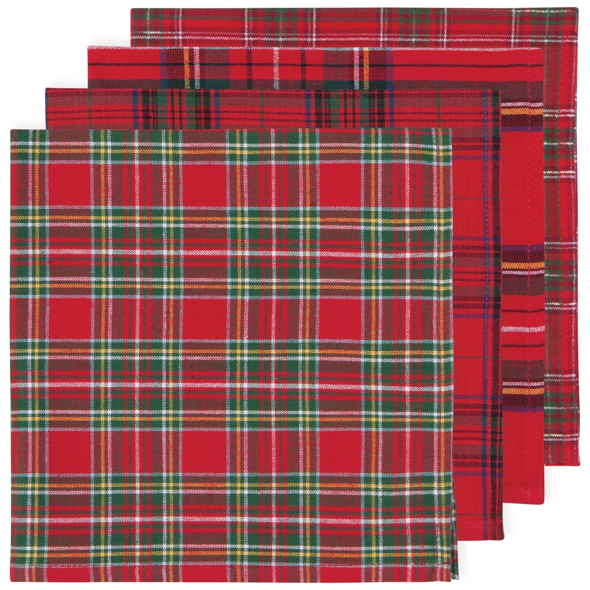 Picture of Danica Brands NNP1382D Christmas Plaid Woven Napkins, Set of 4