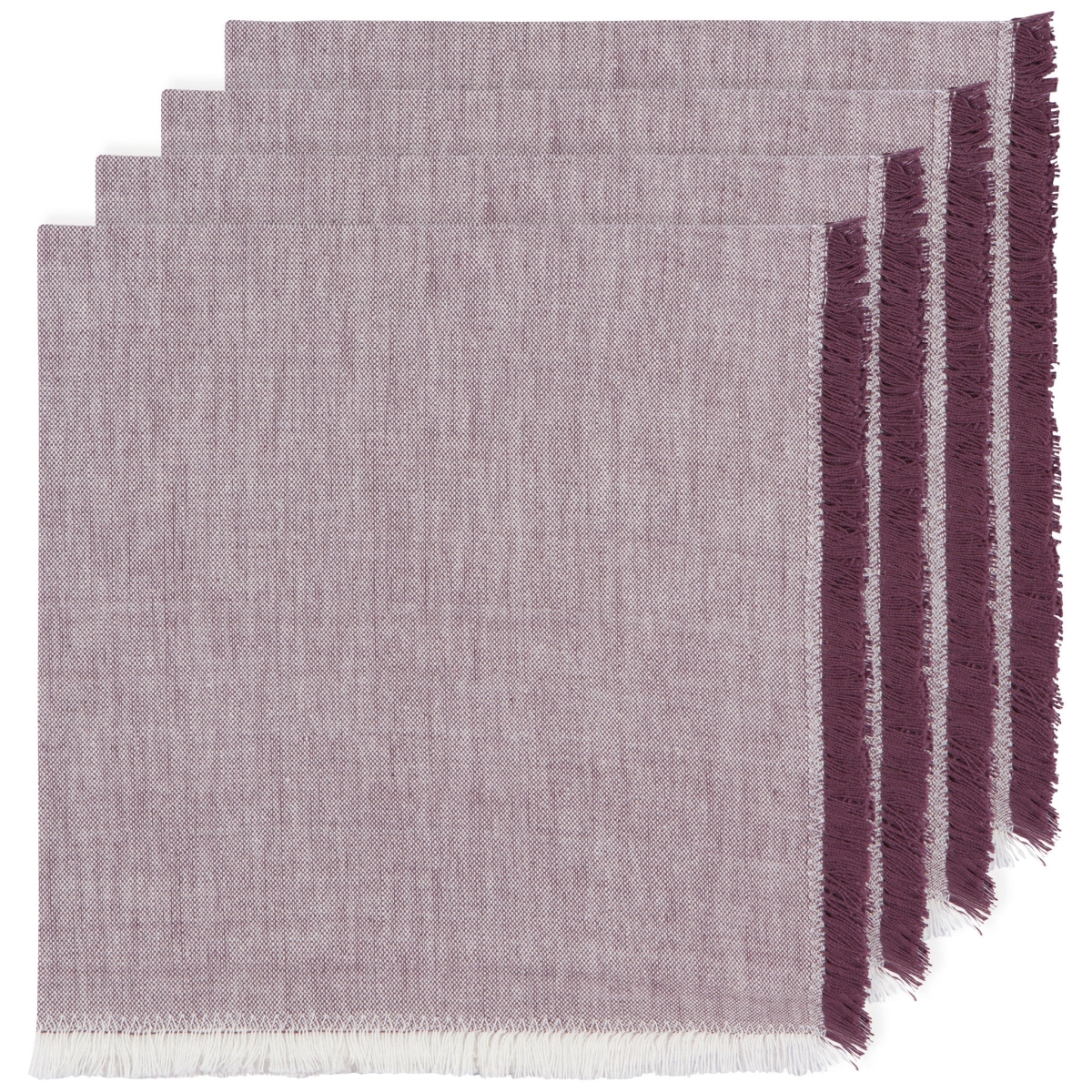 Picture of Danica Brands HNP1258D Ash Plum Chambray Napkins, Set of 4
