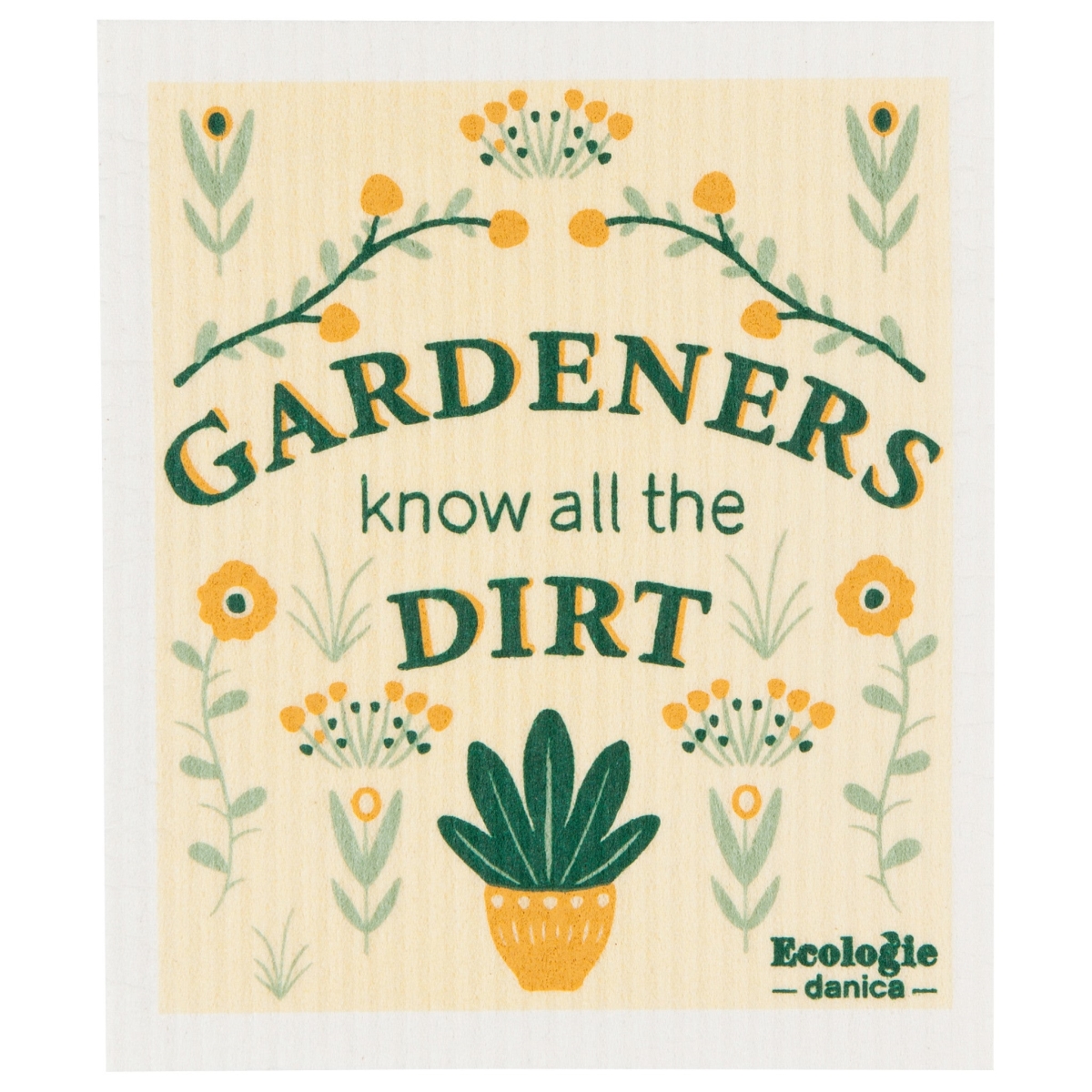 Picture of Danica Brands ESW1487D 6.5 x 8 in. Smarty Plants Swedish Dishcloth