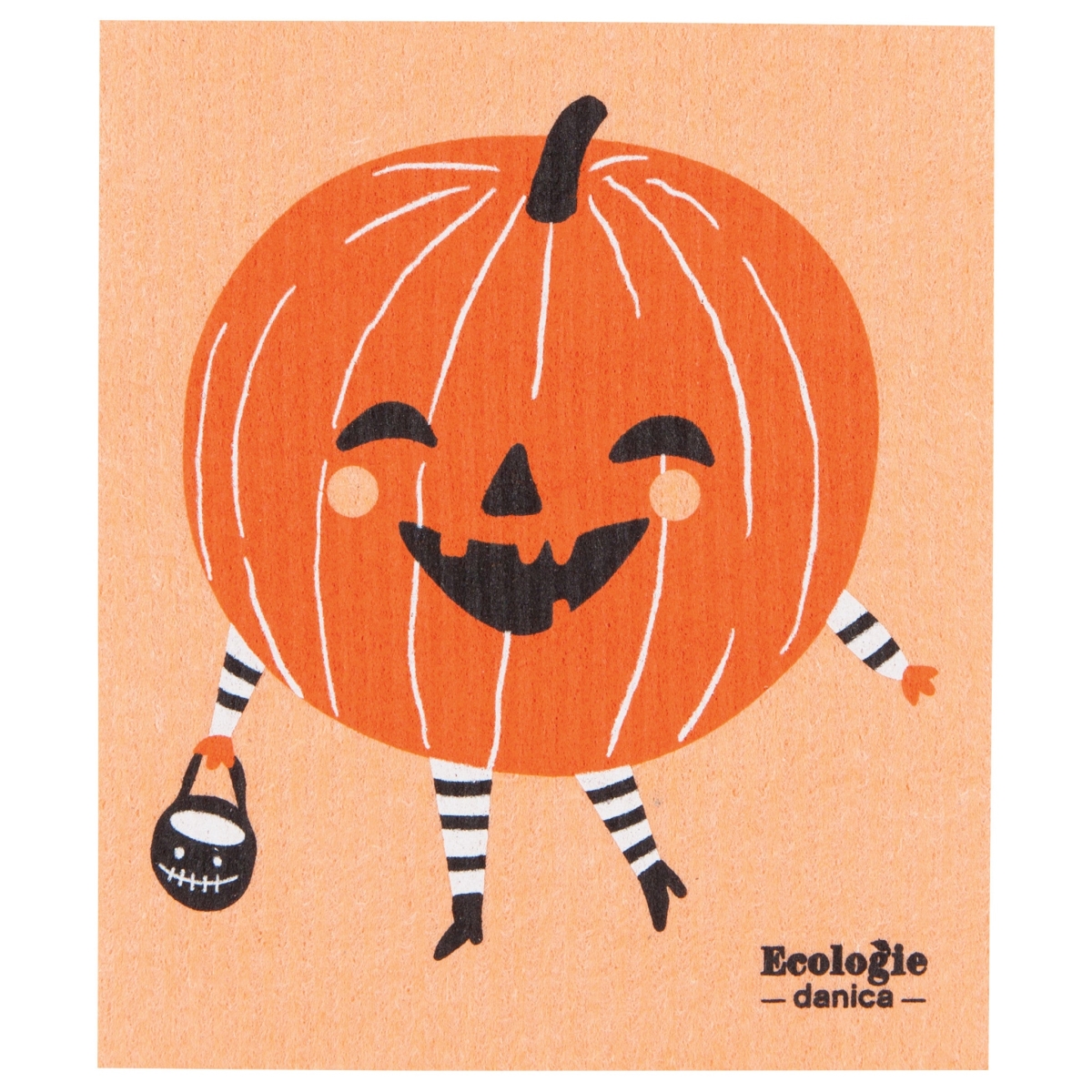 Picture of Danica Brands ESW1508D Boo Crew Pumpkin Swedish Dishcloth