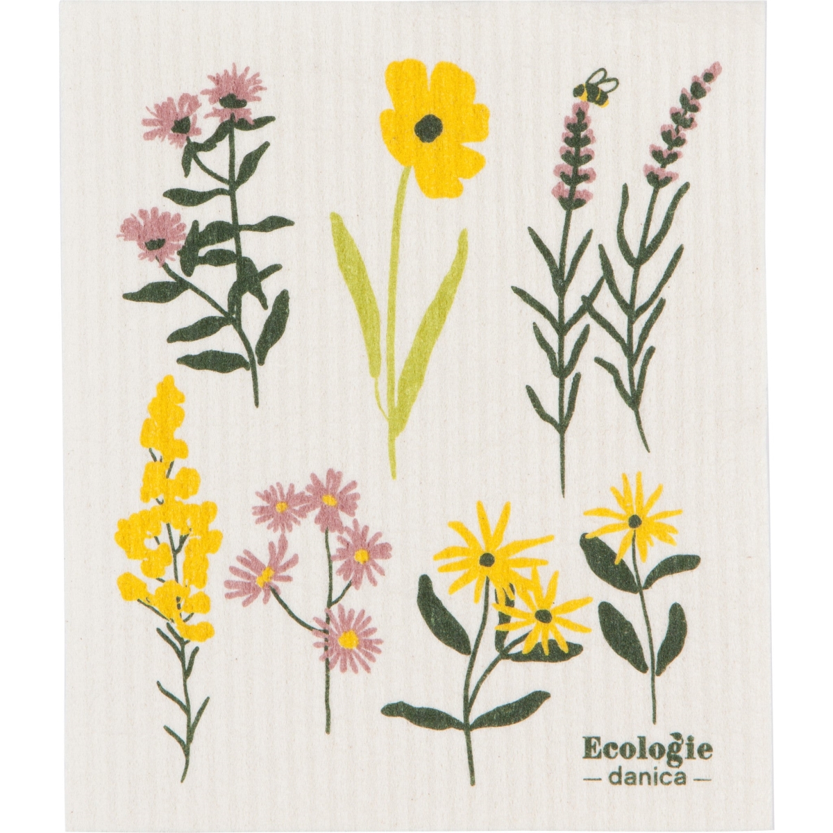 Picture of Danica Brands ESW1999D 6.5 in. Bees & Blooms Swedish Dishcloth