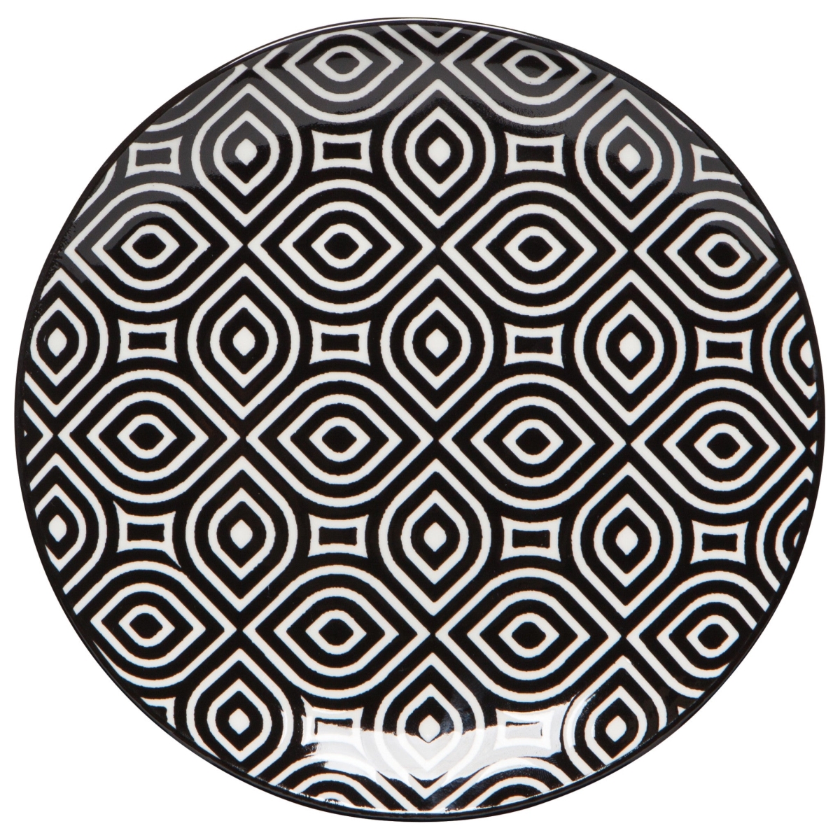 Picture of Danica Brands NPT1782D 6 in. White Geo Stamped Appetizer Plate